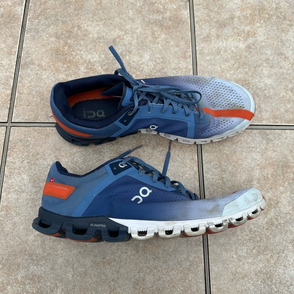 On running cloud cloudswift blue orange ombré mens comfort sneakers shoes